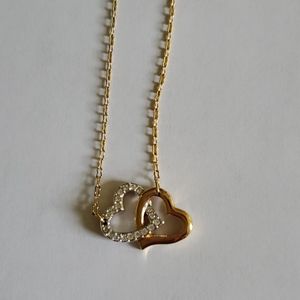 Swarovski Double heart necklace